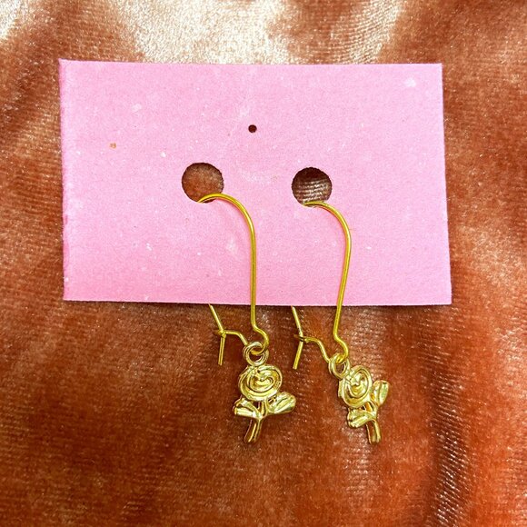 Handmade Jewelry - Rose Charm Earrings